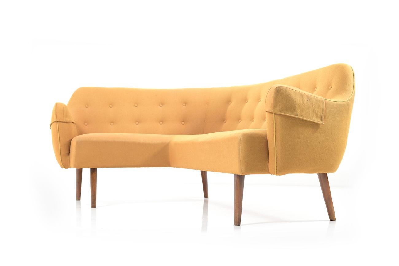 20th Century Early 1950s Rare Danish Corner Sofa For Sale