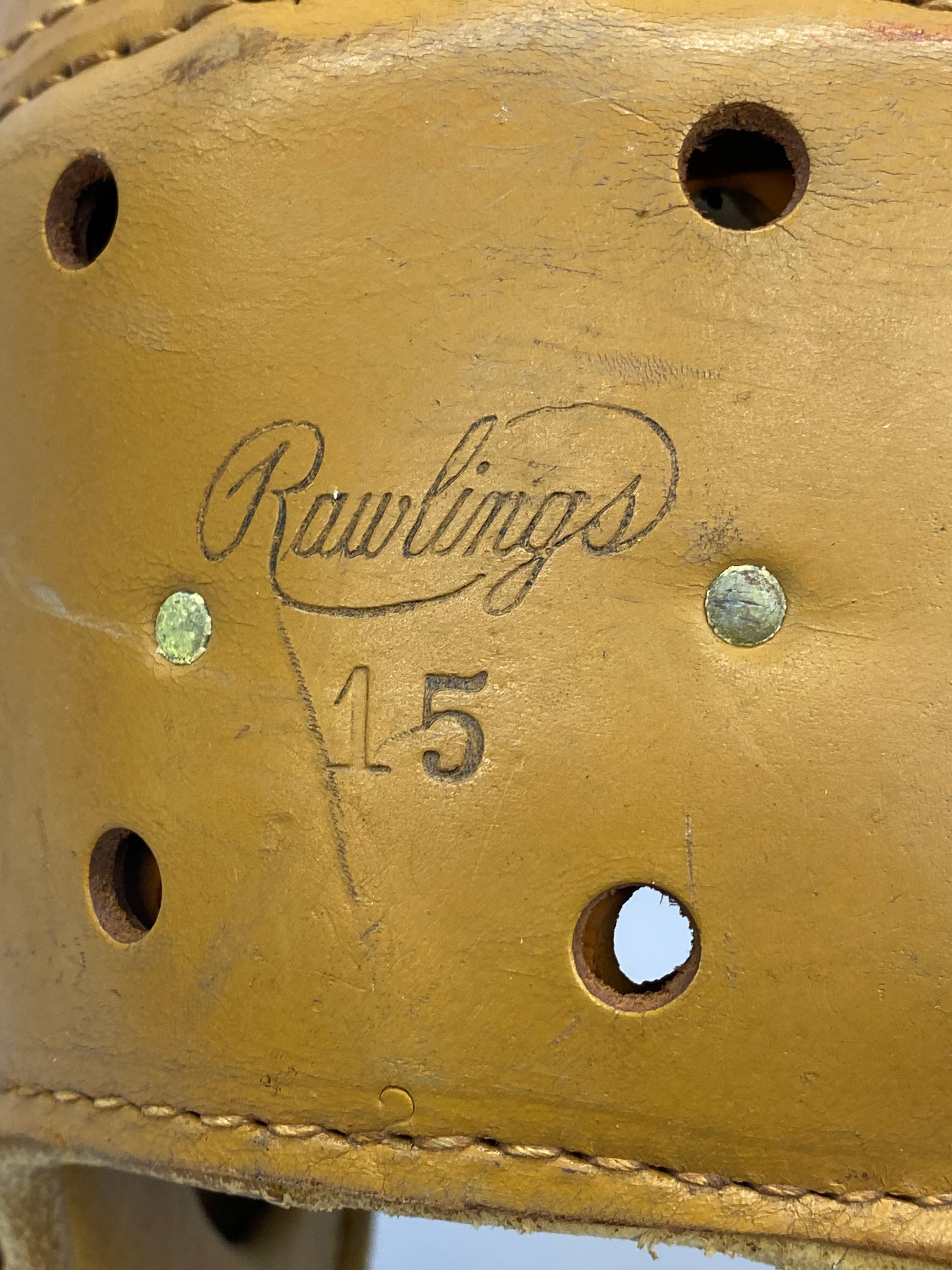 Frühe 1950er Rawlings Leder-Jugend-Football- Helm 1