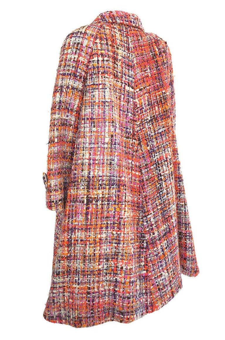 coral boucle coat
