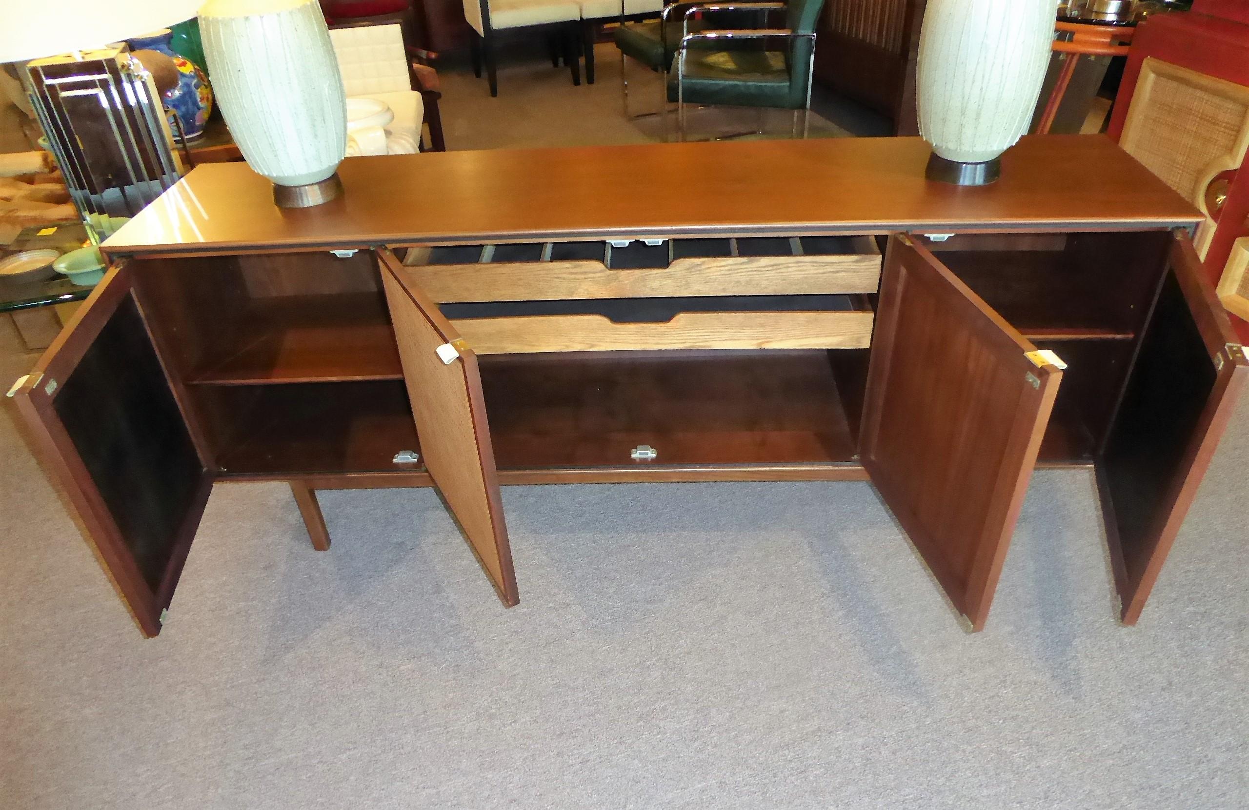 Mid-Century Modern Early 1960s Founders Furniture Florence Knoll Style Walnut Credenza