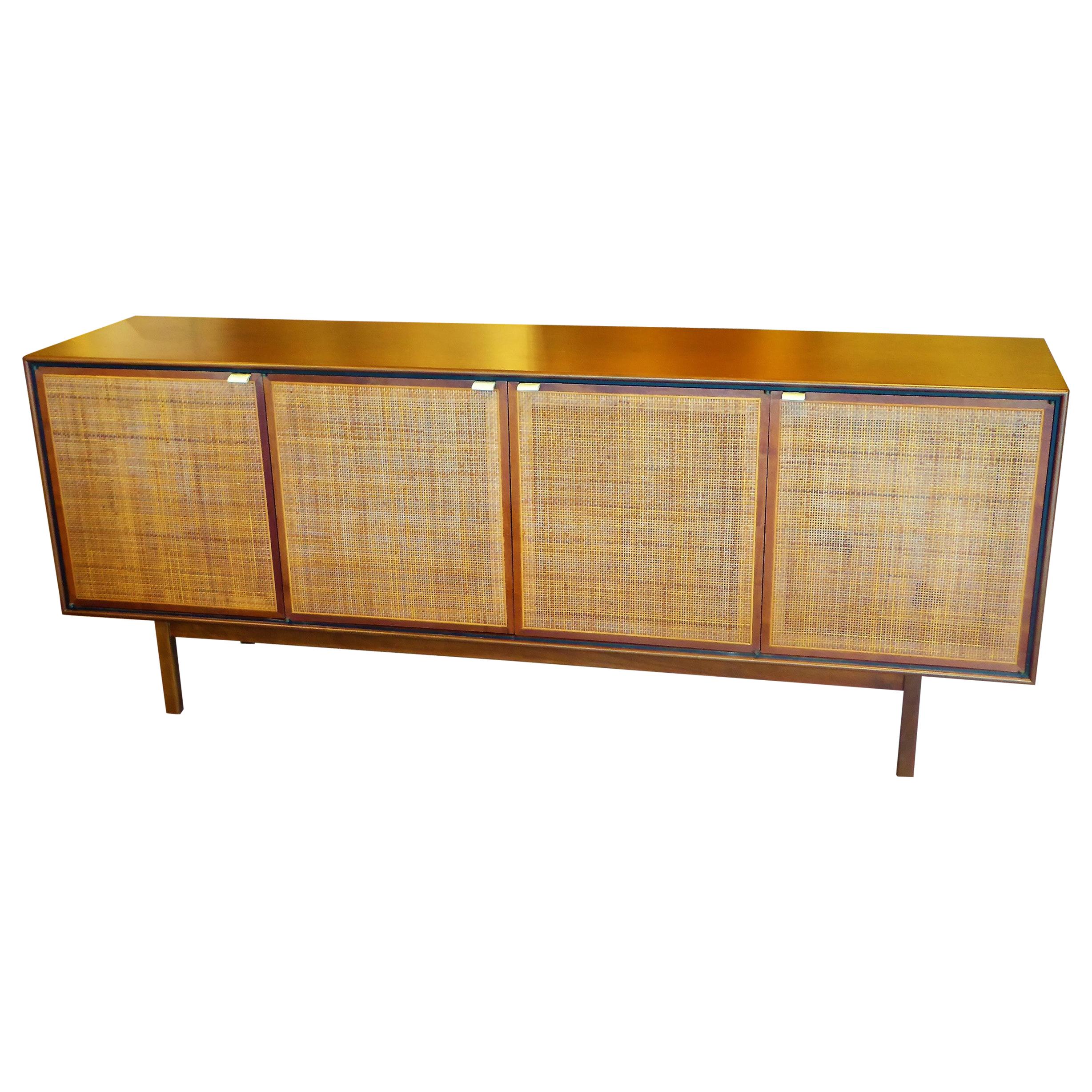 Early 1960s Founders Furniture Florence Knoll Style Walnut Credenza