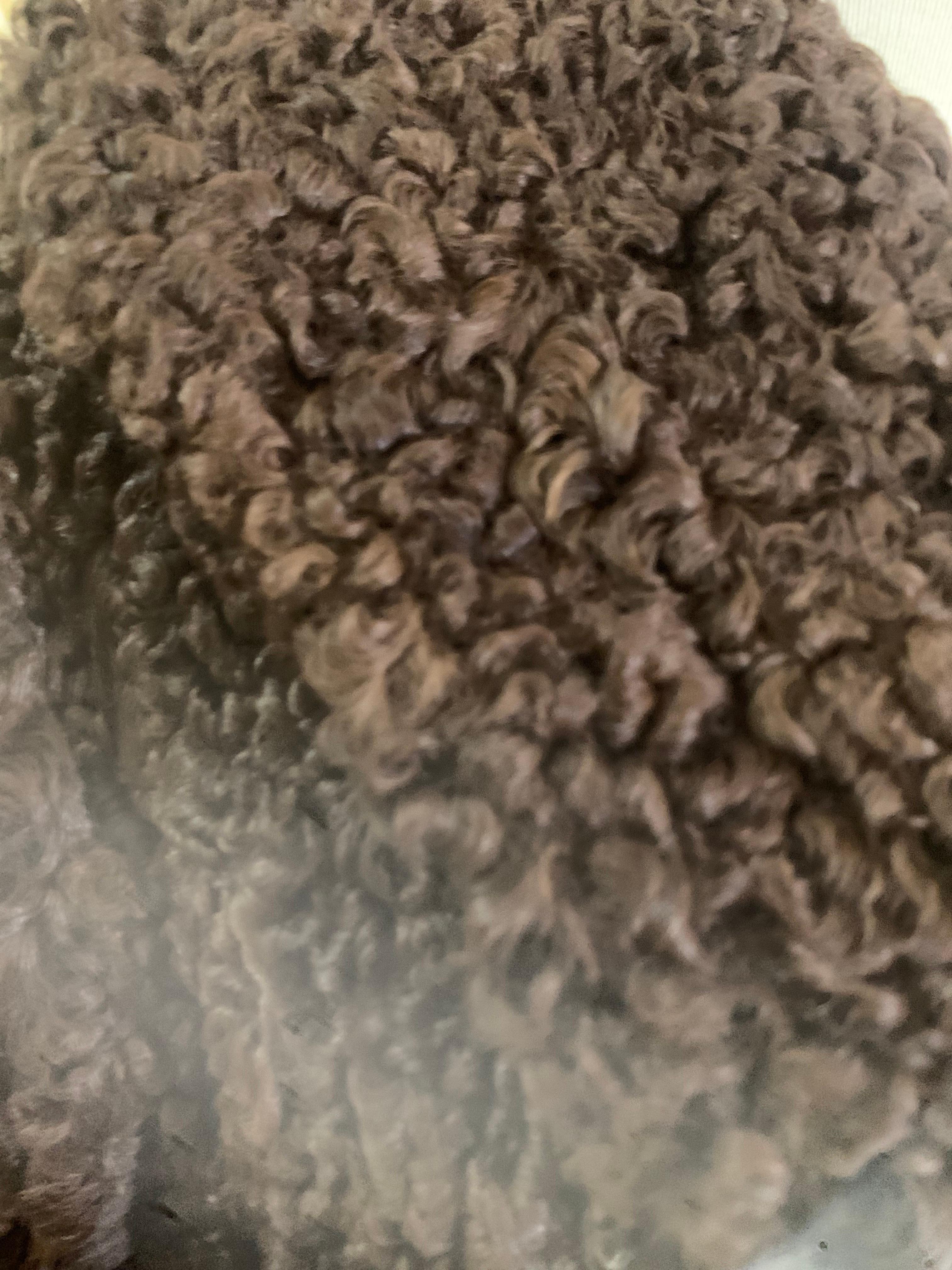 Early 1960s George Carmel Rich Chocolate Brown Persian Lamb Jacket For Sale 6