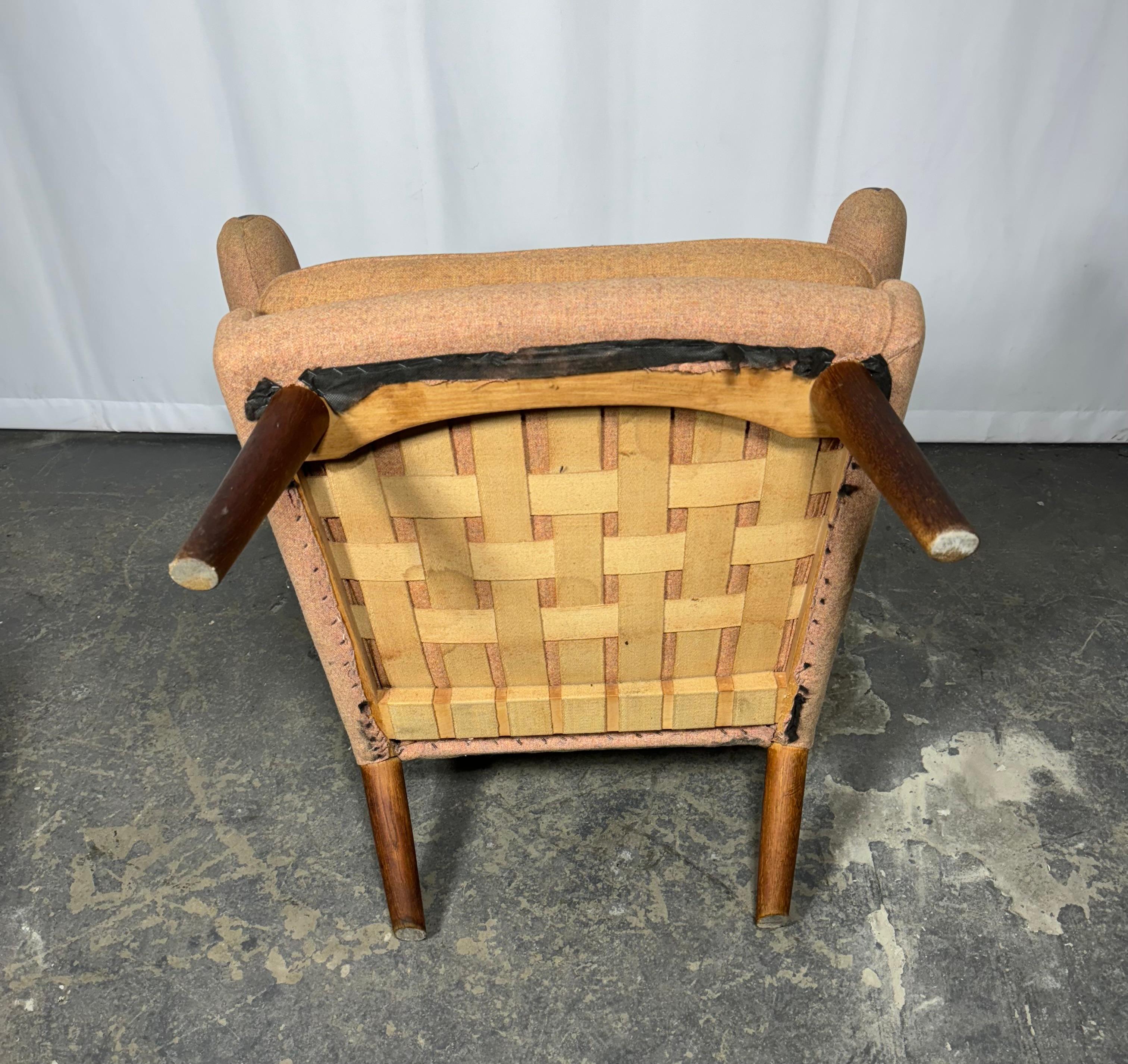 Early 1960’s Hans Wegner Papa Bear Chair and Ottoman by AP Stolen/ Denmark For Sale 8