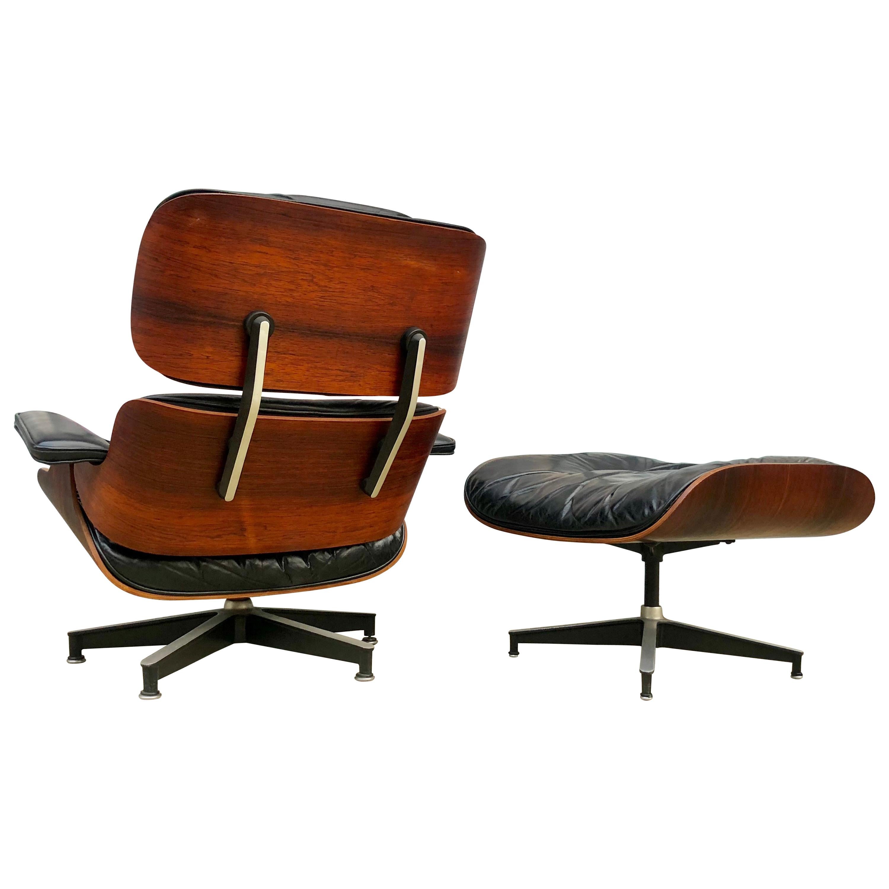 Early 1960s Herman Miller Eames Lounge Chair and Ottoman