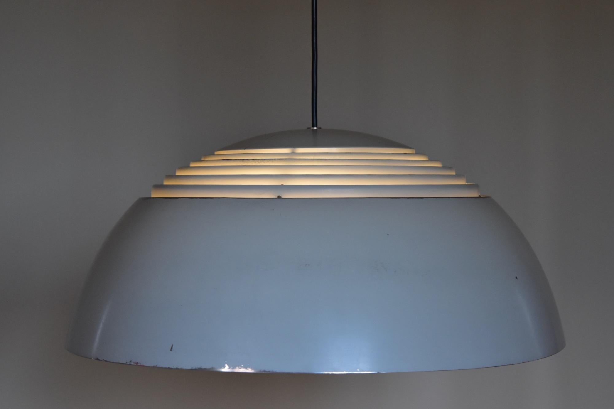 Early 1960s Large Grey Arne Jacobsen AJ Royal Pendant Lamp by Louis Poulsen 2