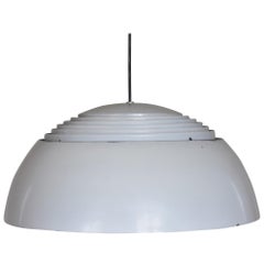 Vintage Early 1960s Large Grey Arne Jacobsen AJ Royal Pendant Lamp by Louis Poulsen