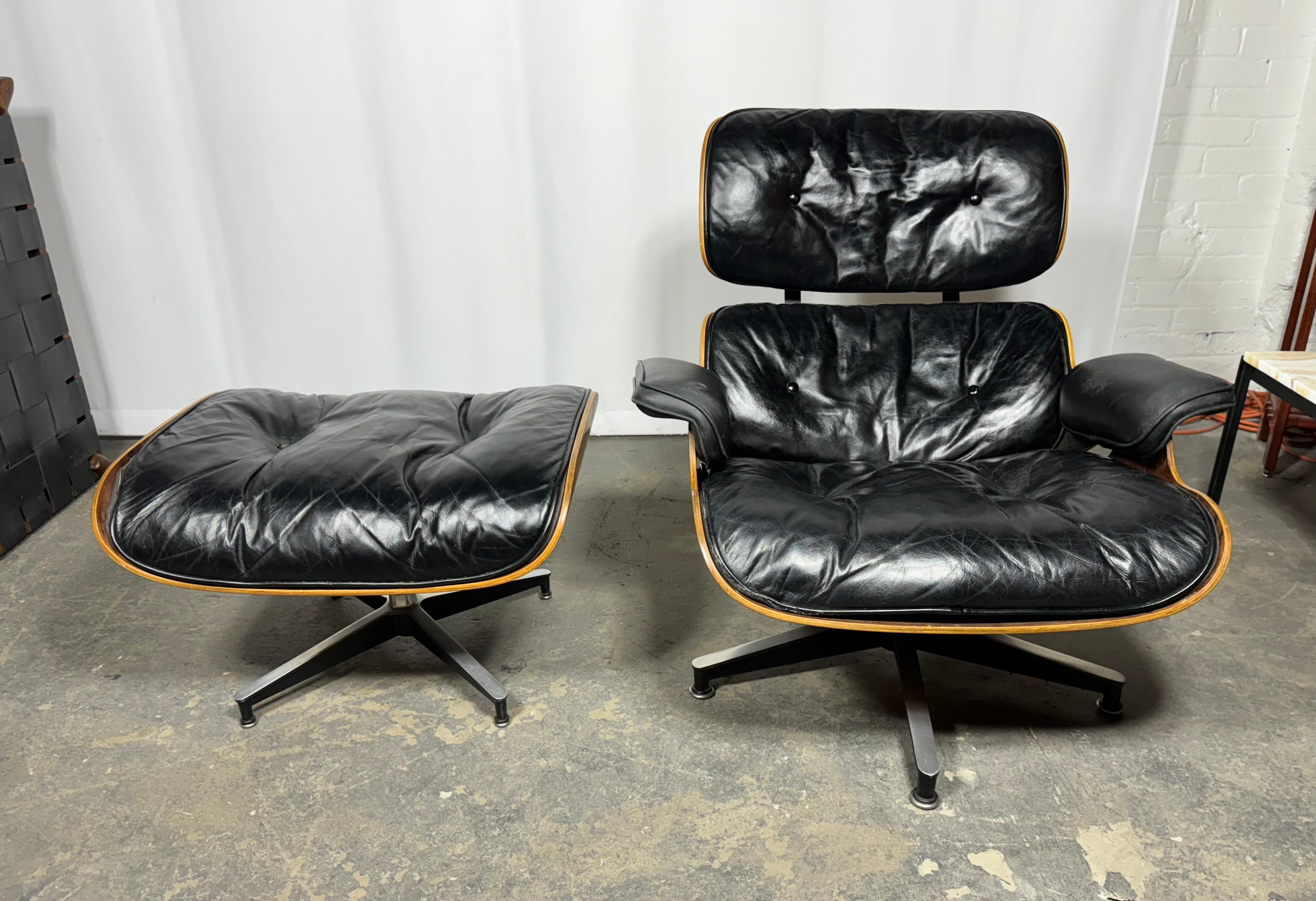 Early 1960's Production Eames Lounge Chair & Ottoman For Herman Miller For Sale 4