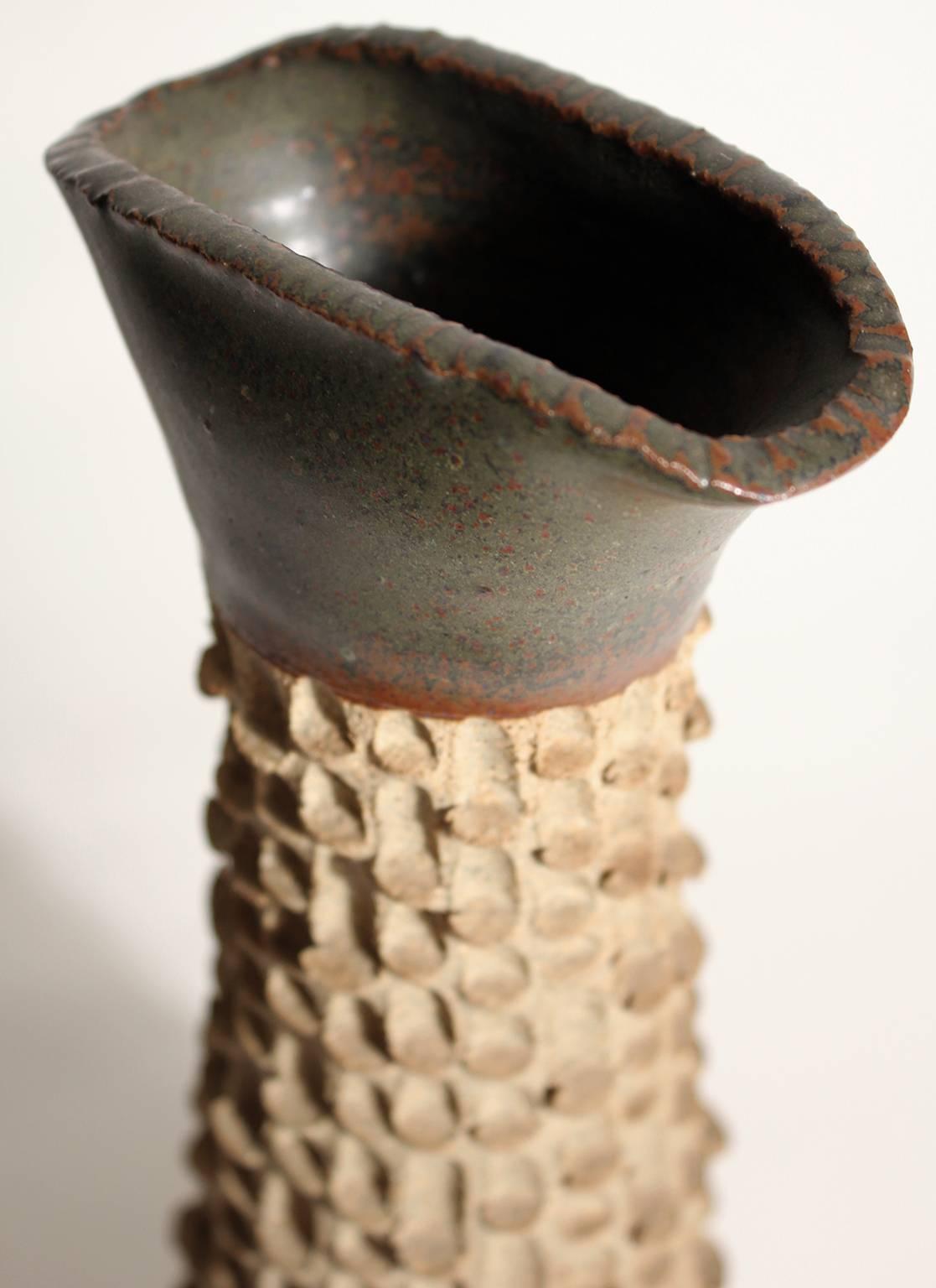 Poteries Vase en poterie d'art du début des années 1960, Robert Maxwell California Design Studio