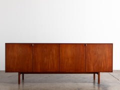 Early 1960s Teak Minimalist Credenza Florence Knoll for Knoll Associates Inc