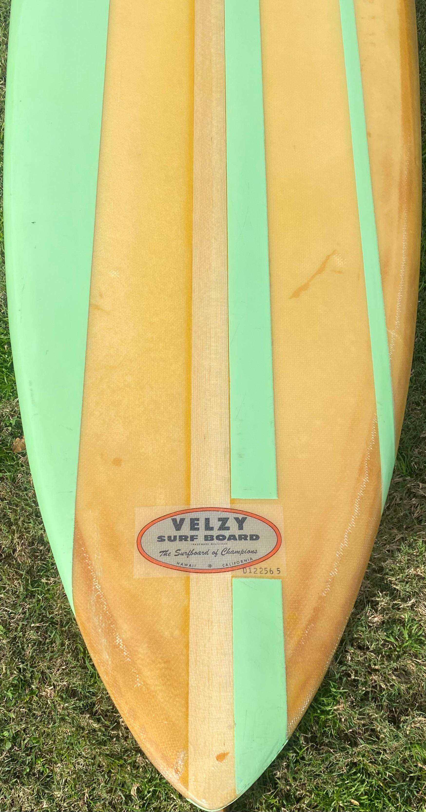 American Early-1960s Vintage Dale Velzy classic pintail longboard