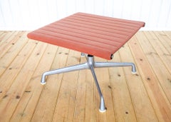 Early 1970s Eames Footstool Ottoman EA125 EA323 by Herman Miller Pink Suede MCM