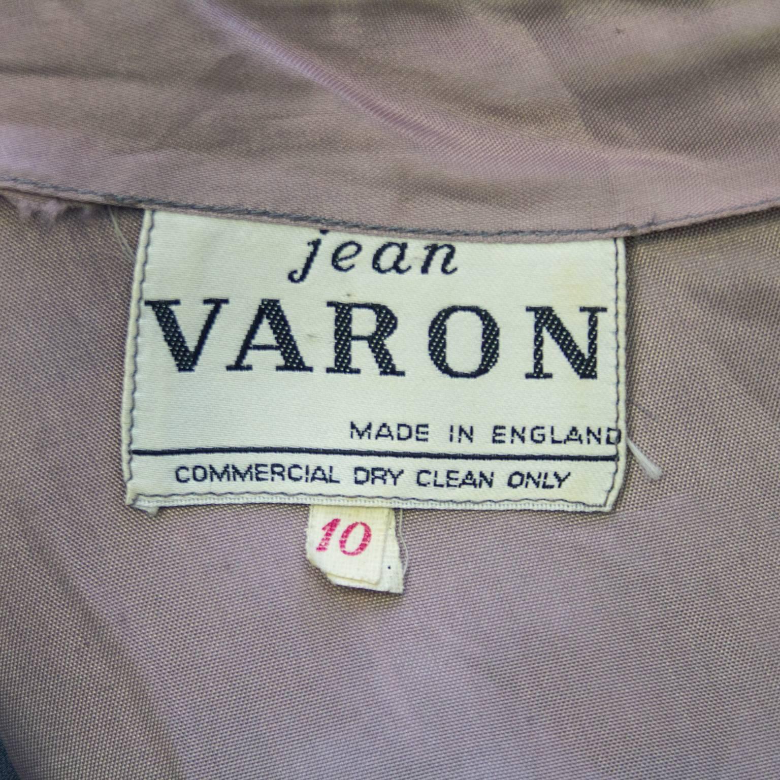 Early 1970s Jean Varon Grey Cotton Boho Gown  1