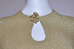Early 1970s Leonard Paris Gold Lame Top