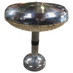 Early 1970s Polished Chrome Table Lamp, Italy