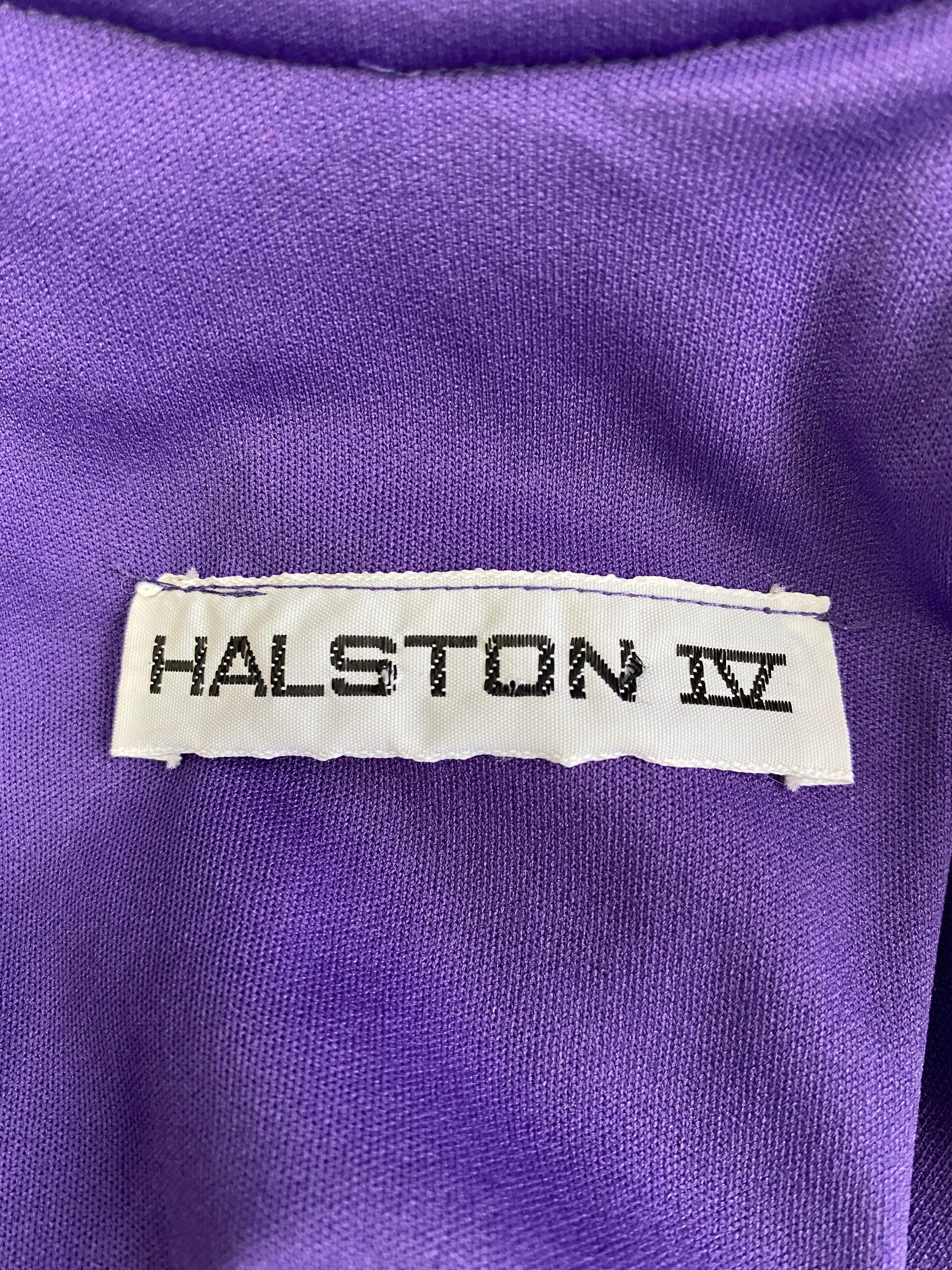 Early 1980’s Halston IV Purple Jersey Knit Caftan  For Sale 5