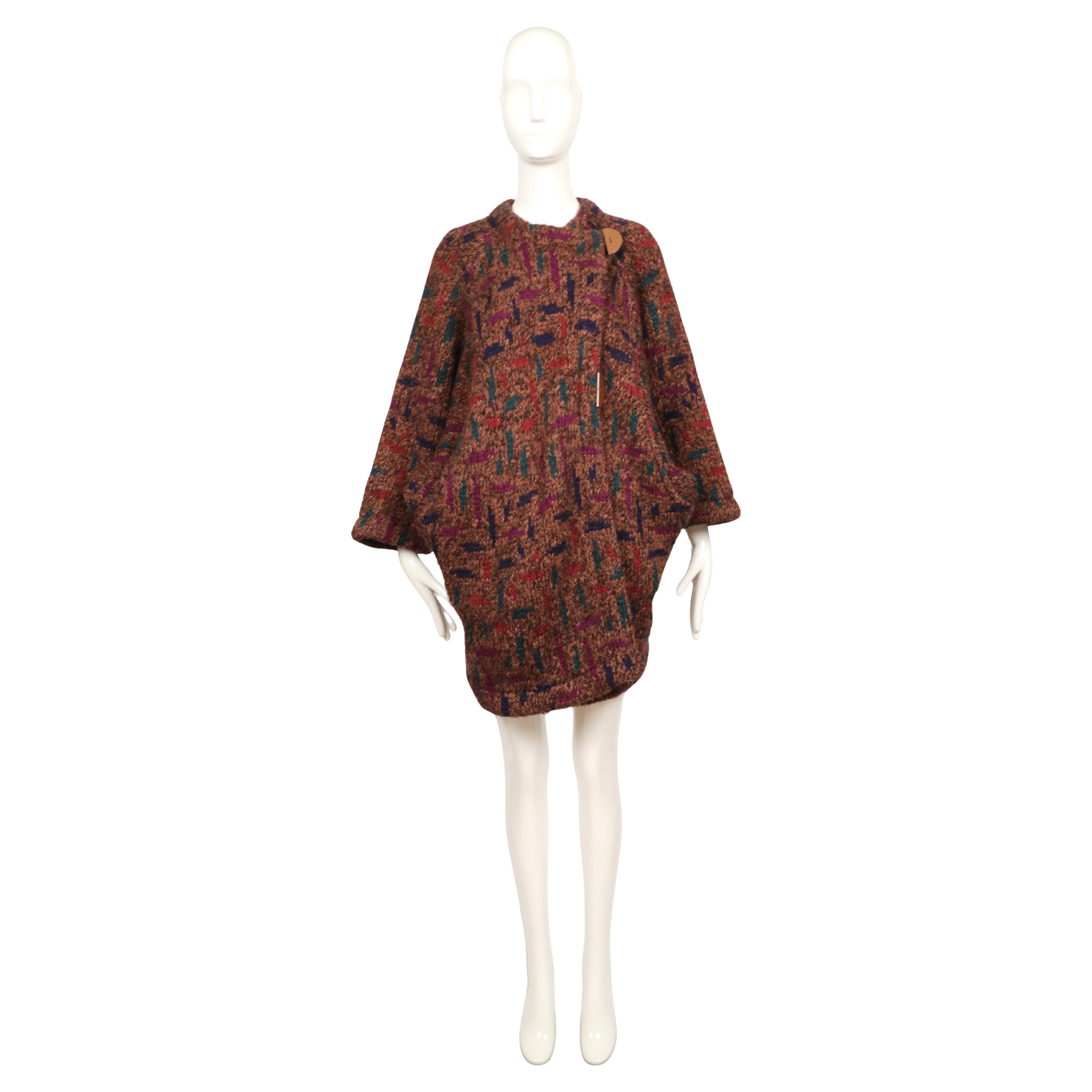 early 1980's MISSONI woven heavy sweater coat