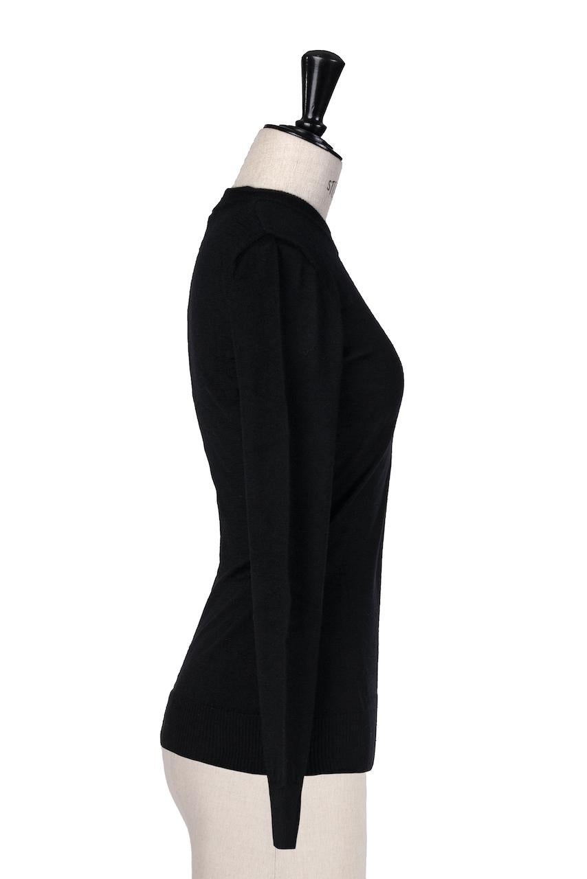 Women's Early 1990s Azzedine ALAÏA Black Pure Cashmere Mock Neck Sweater Jumper For Sale