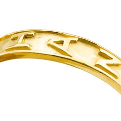 Early 1990s Chanel Gilt Metal Bangle