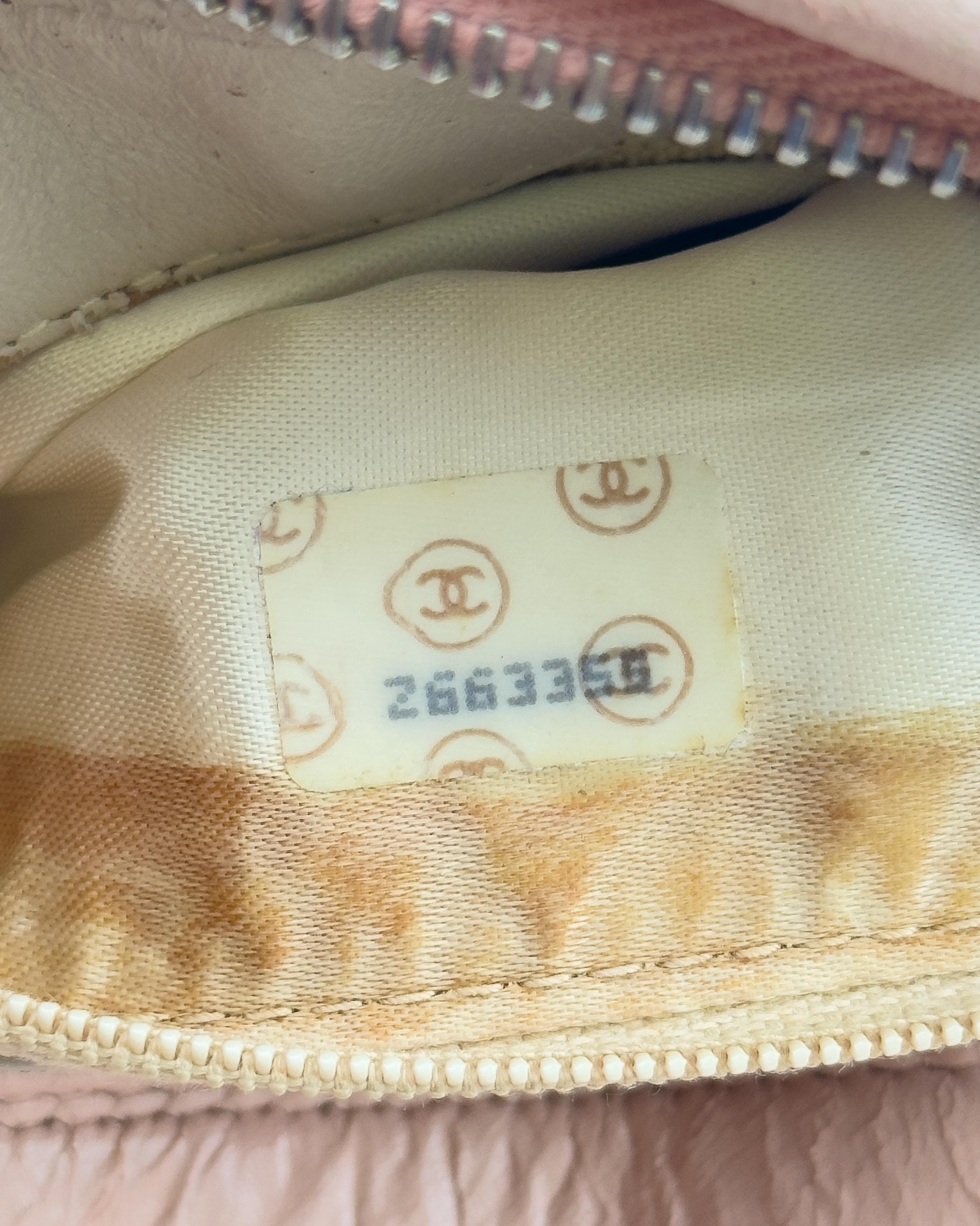Early 1990s Chanel Pink Quilted Mini Camera Bag For Sale 5