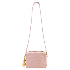 Early 1990s Chanel Pink Quilted Mini Camera Bag
