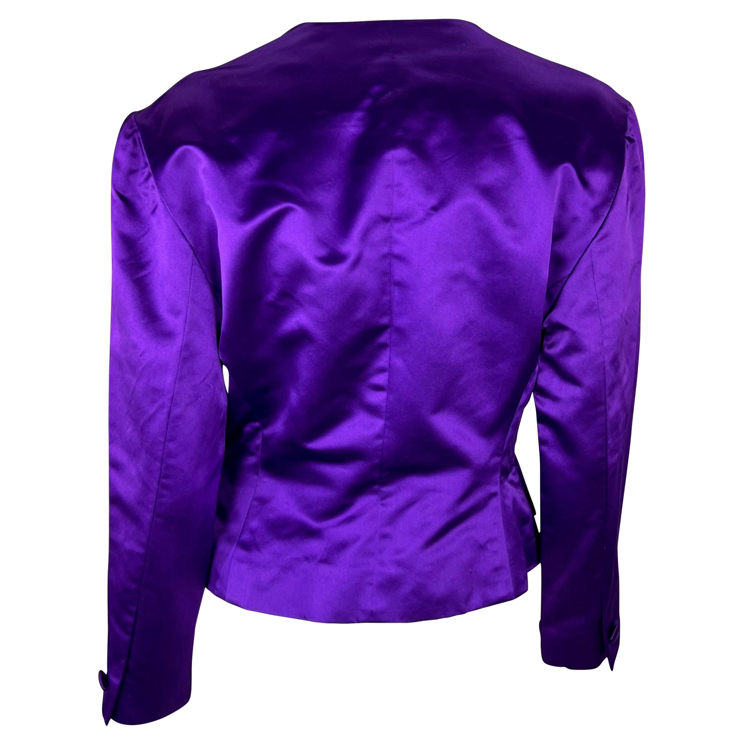 purple satin jacket