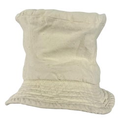 Early 1990s Dolce & Gabbana Off-White Cotton Extra Tall Bucket Hat