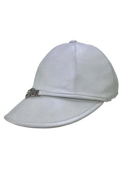 Early 1990s Gianni Versace Bondage White Leather Rhinestone Medusa Hat