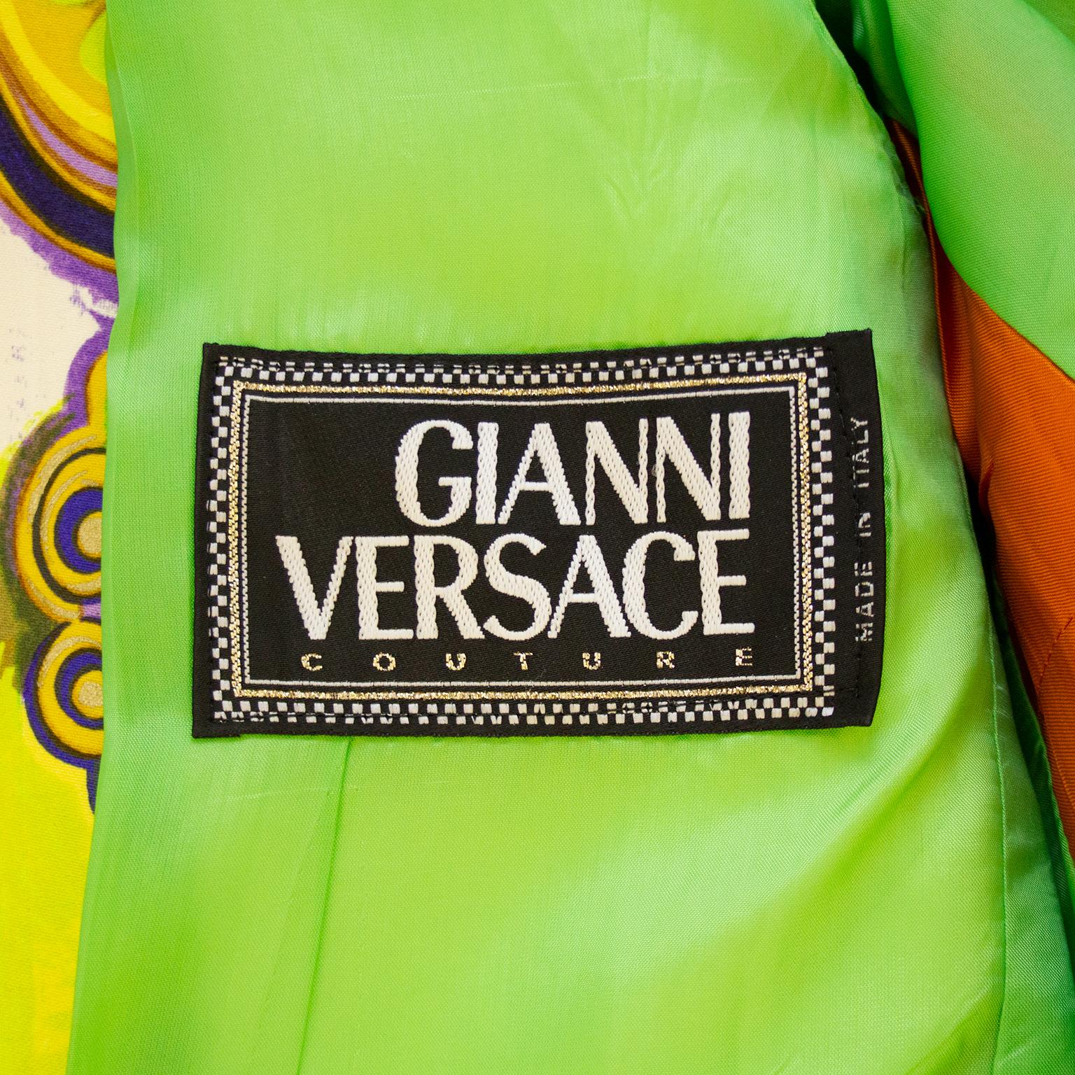 Anfang der 1990er Jahre Gianni Versace Couture Barockjacke mit Reißverschluss  im Angebot 2