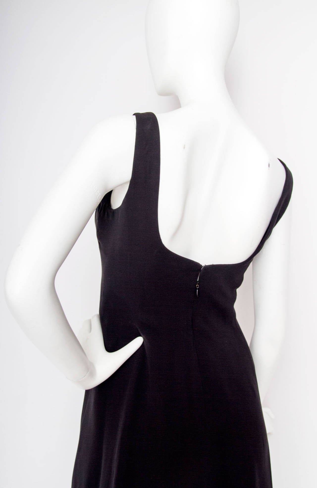 Early 1990s Gianni Versace Couture Little Black Dress w Medusa Buckle S In Excellent Condition For Sale In Copenhagen, DK