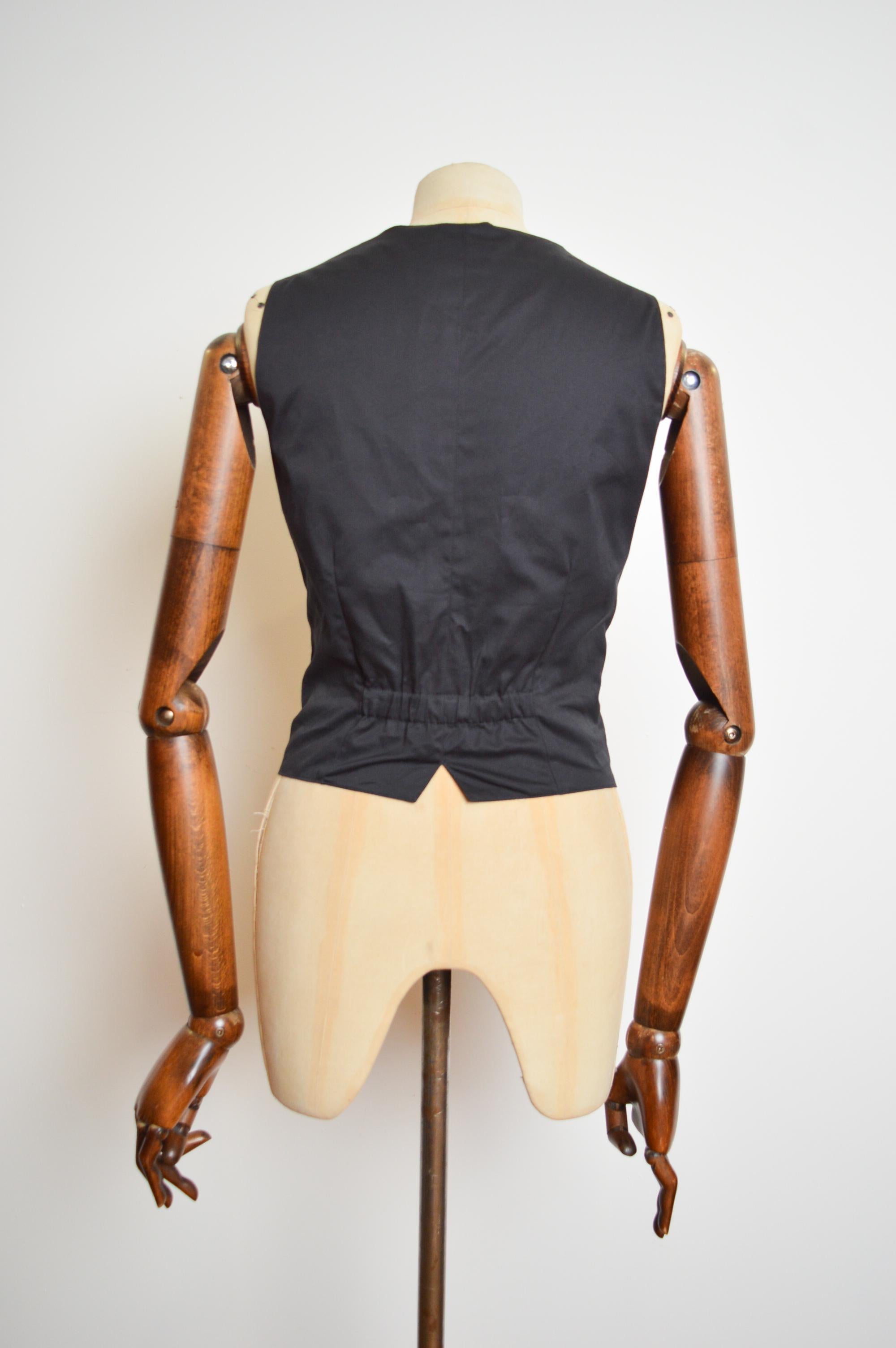 Chaleco de cuero dorado de principios de los 90 VALENTINO Chaleco de etiqueta Oliver - Chaqueta en Bastante bueno estado para la venta en Sheffield, GB