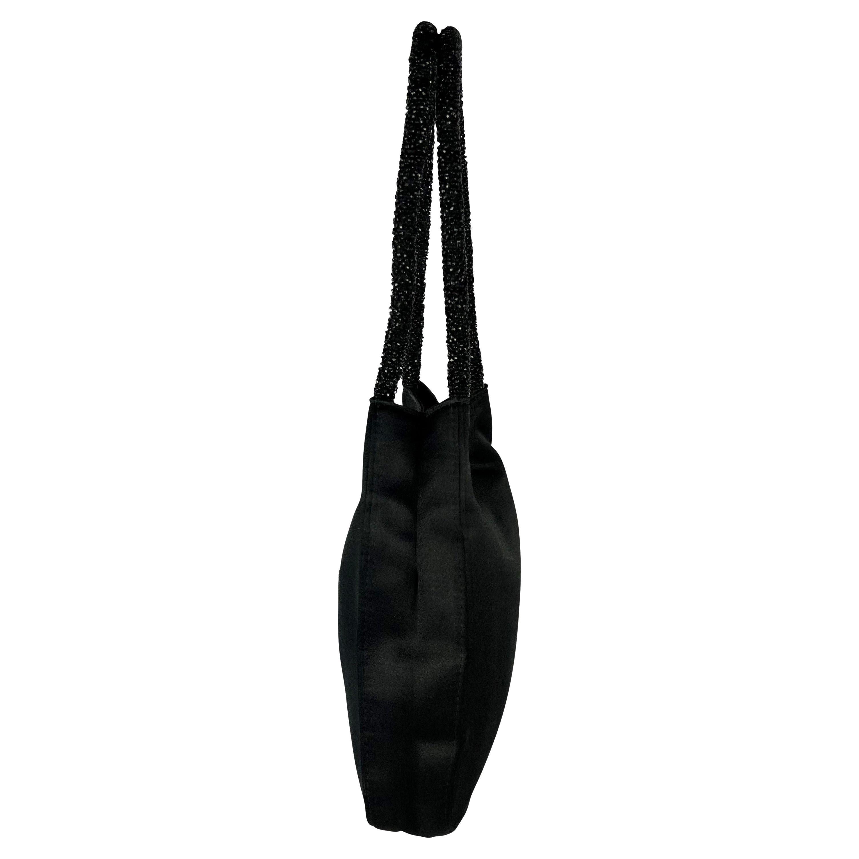 black satin evening bag