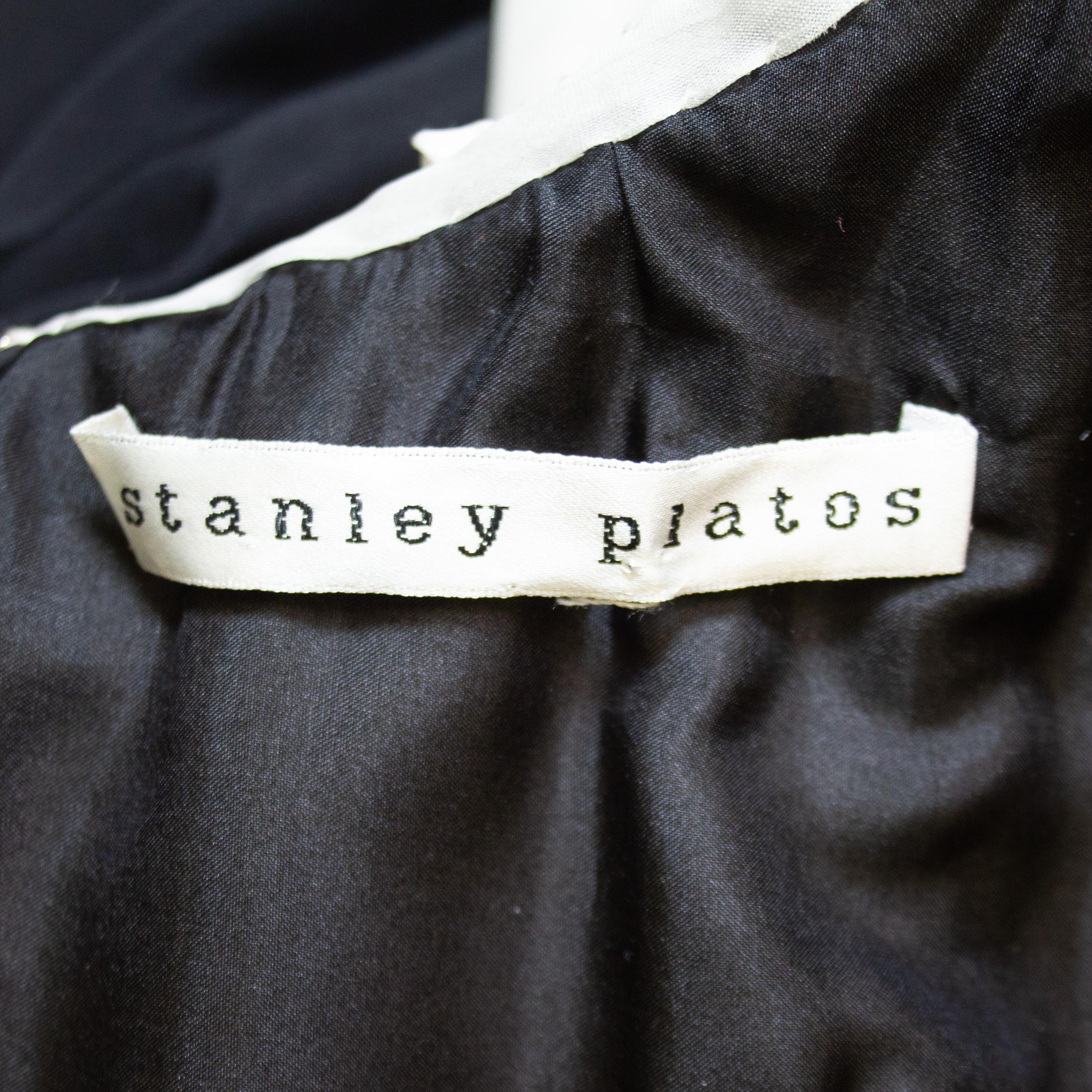 Early 1990s Stanley Platos Black and White Gown For Sale 2