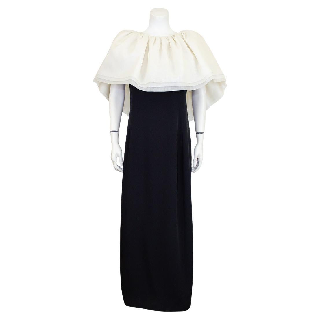 Early 1990s Stanley Platos Black and White Gown