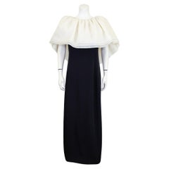Early 1990s Stanley Platos Black and White Gown