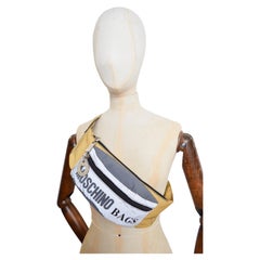 Early 1990's Vintage MOSCHINO Reflective Gold & Silver Bum Bag - Fanny Pack