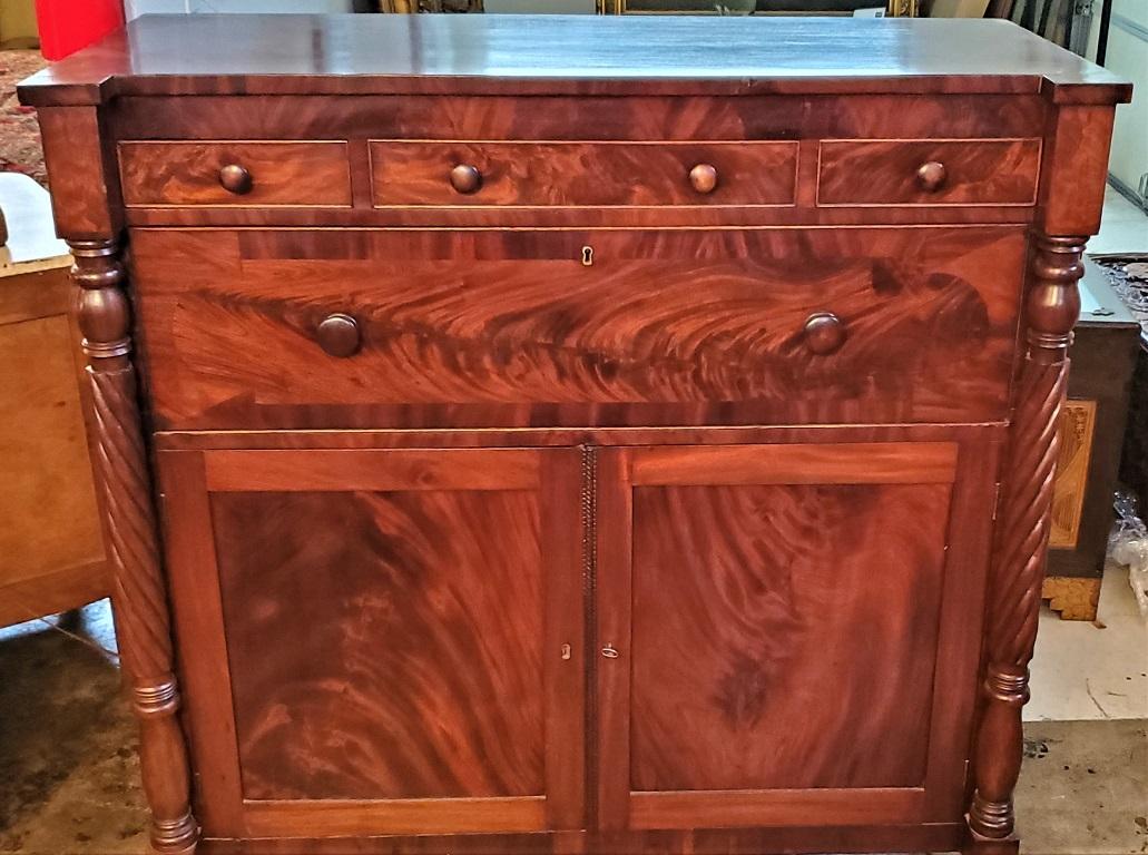 Early 19th Century American Empire Flame Mahogany Cabinet 7