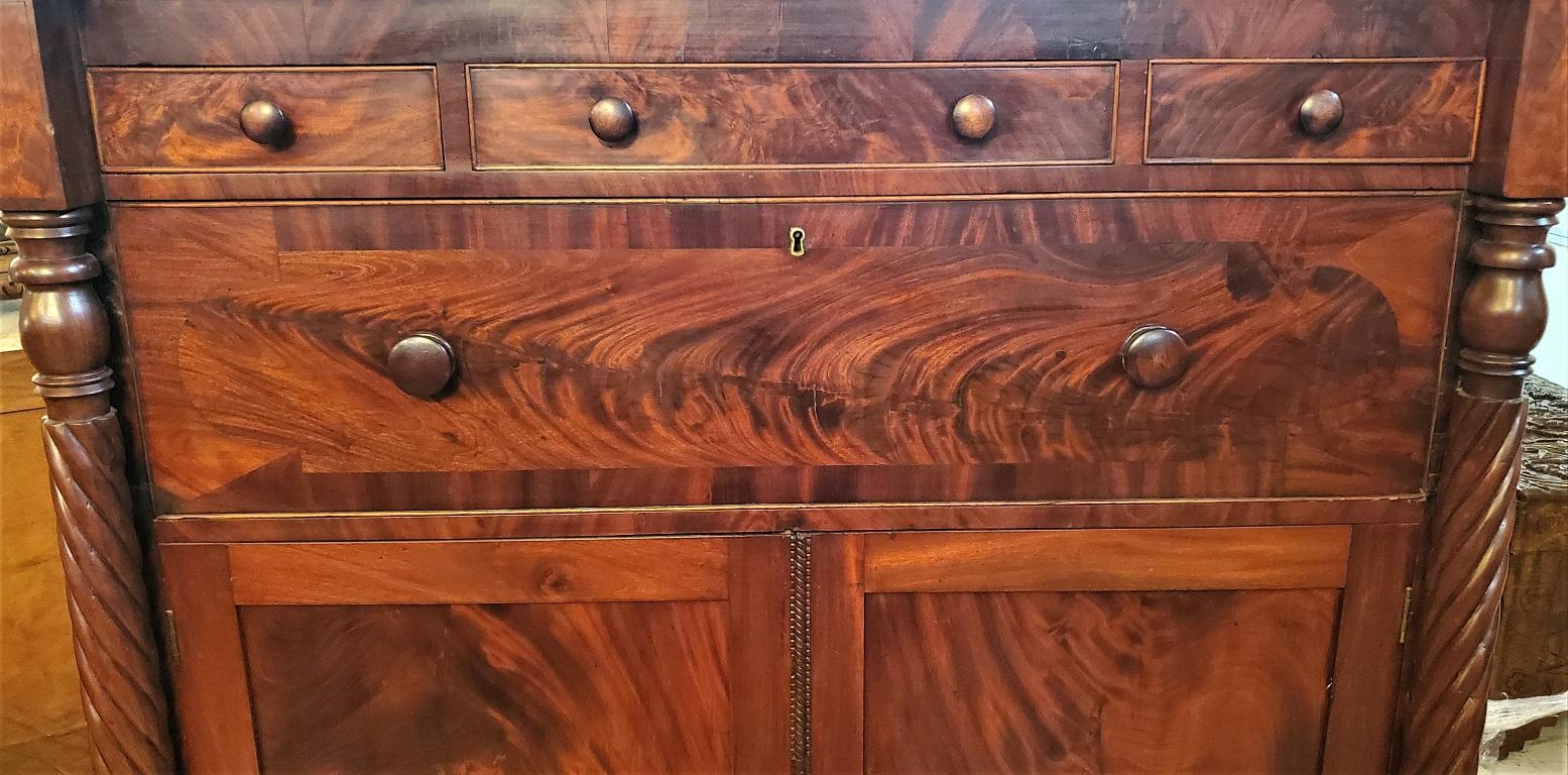 Early 19th Century American Empire Flame Mahogany Cabinet 8