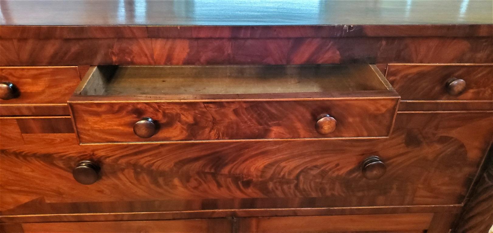 Early 19th Century American Empire Flame Mahogany Cabinet 10