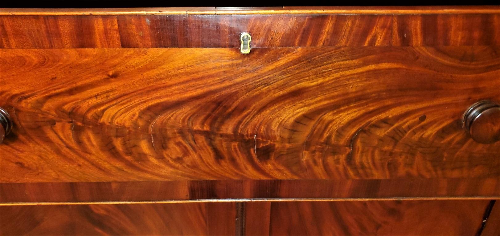 Early 19th Century American Empire Flame Mahogany Cabinet 4