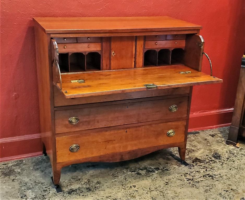 American Hepplewhite Virginian Secretary Chest with Provenance For Sale 2