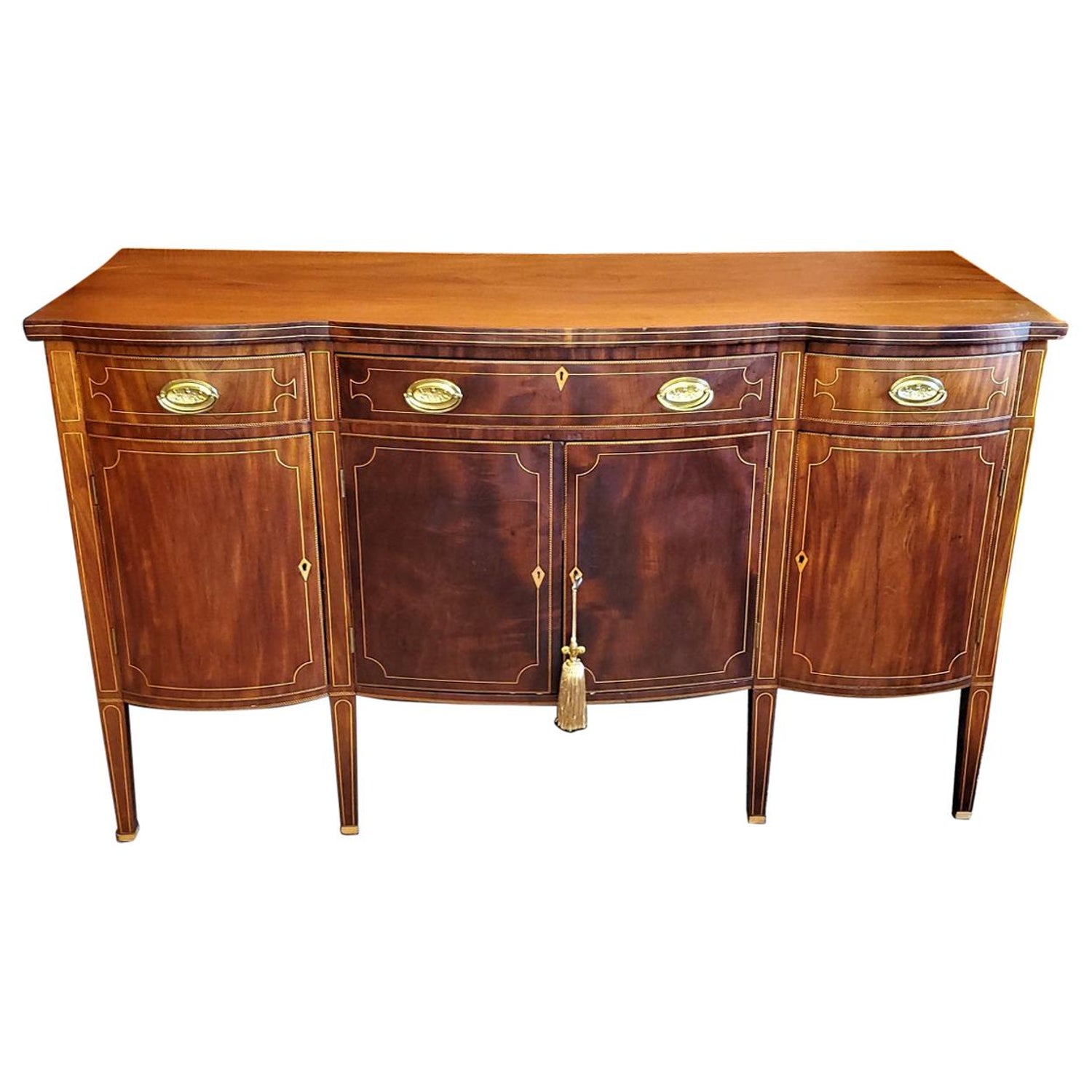 Early 19th C Sheraton Mahogany Sideboard with Gallery For Sale at 1stDibs |  sheridan sideboard, early american sideboard, antique sheraton sideboard