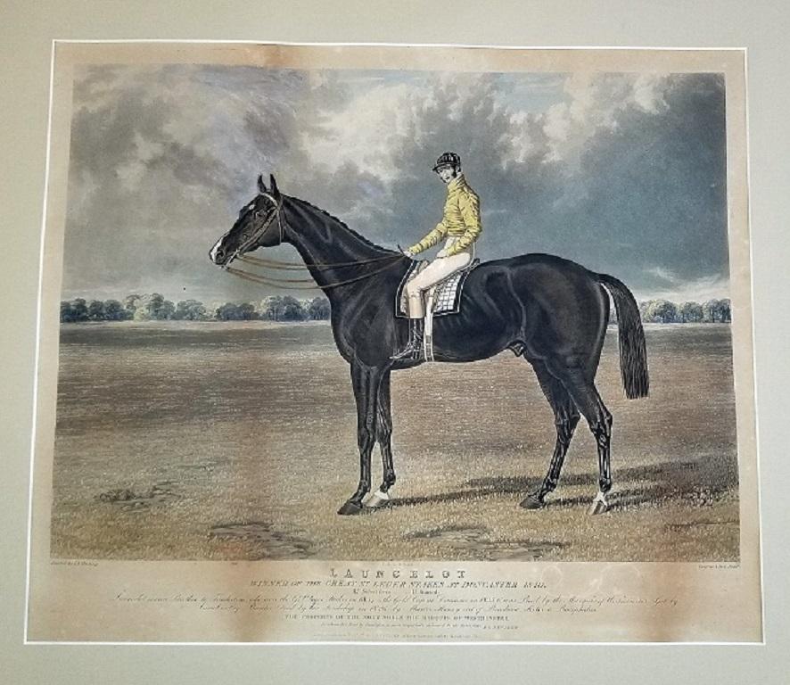 Early 19C Aquatint Engraving of Launcelot by John Frederick Herring Snr In Good Condition For Sale In Dallas, TX