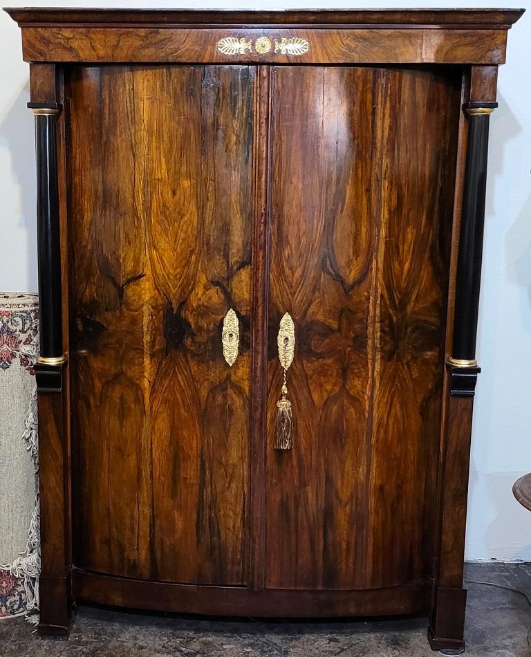 Early 19 C French Empire Armoire Wine Cabinet 4