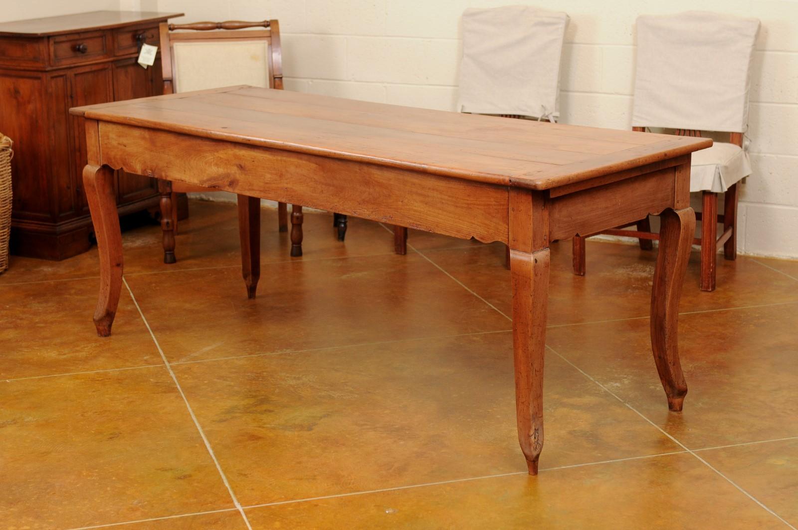 Table de ferme en bois de fruitier de style Louis XV, début 19c, avec Slide et compartiment Silver en vente 6