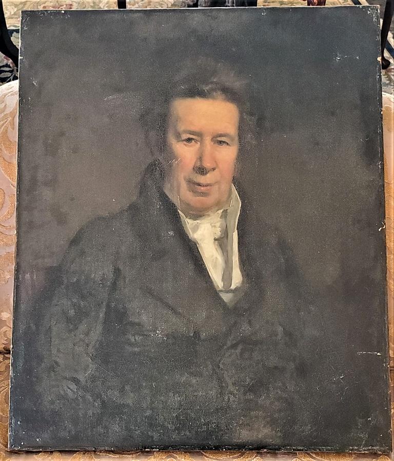 Hand-Painted Early 19th Century Portrait of a Gentleman in the Style of Jacob Eichholtz For Sale