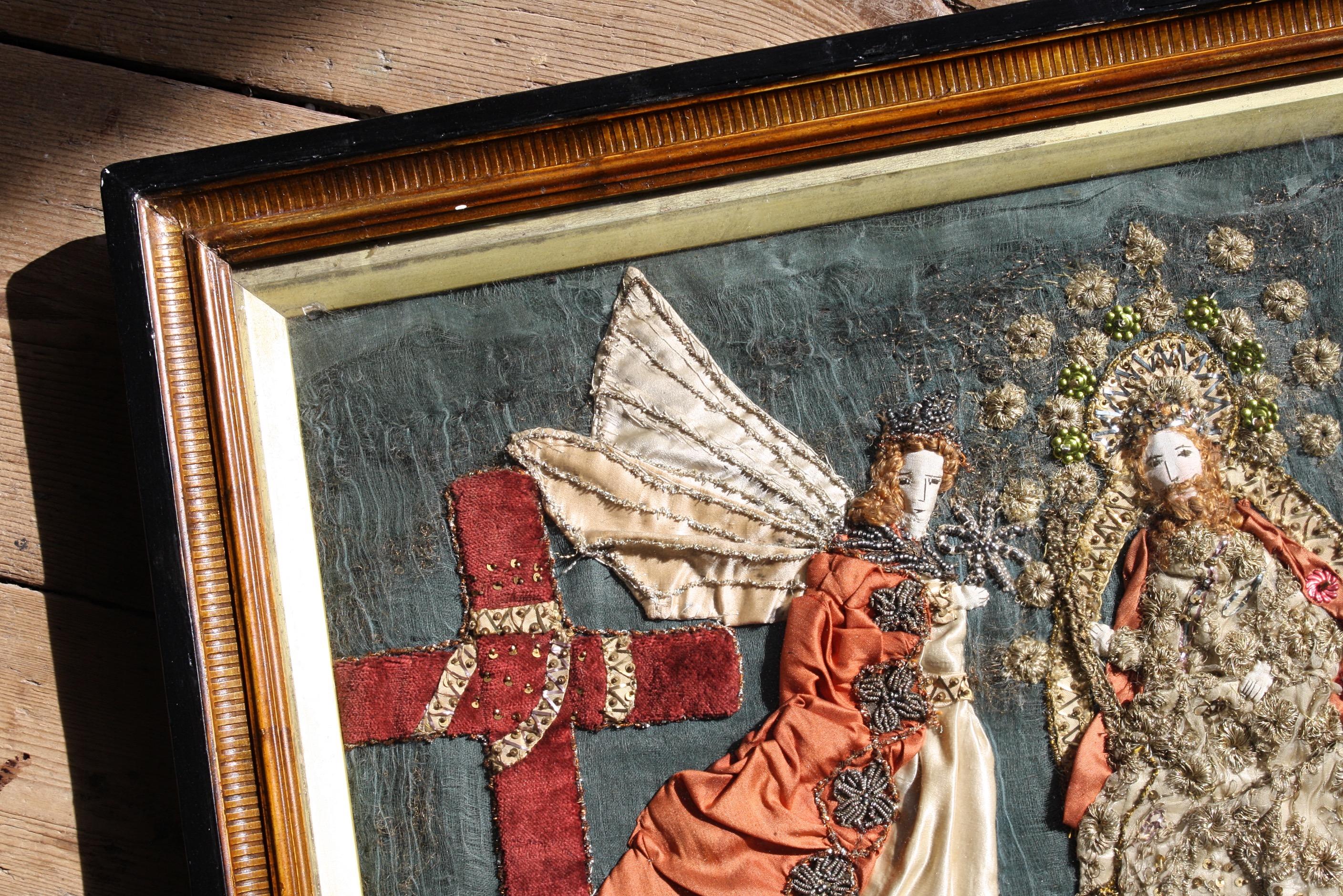 Collage Appliqu du début du 19e siècle Sir Percival Radcliffe 3e baron de Rudding Park en vente 6