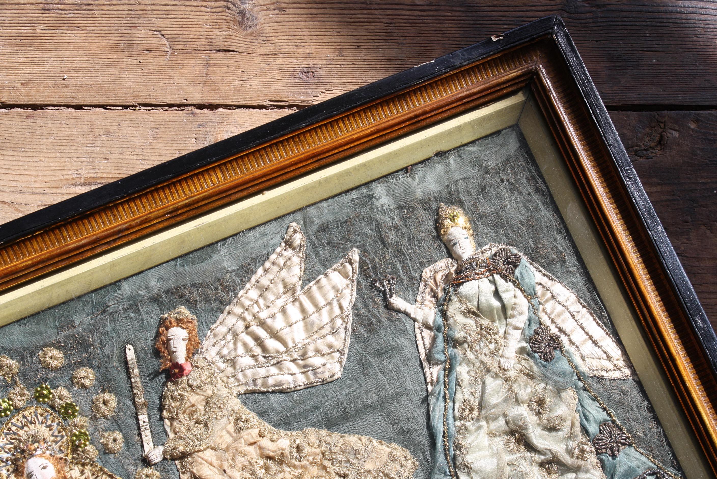 Collage Appliqu du début du 19e siècle Sir Percival Radcliffe 3e baron de Rudding Park en vente 7