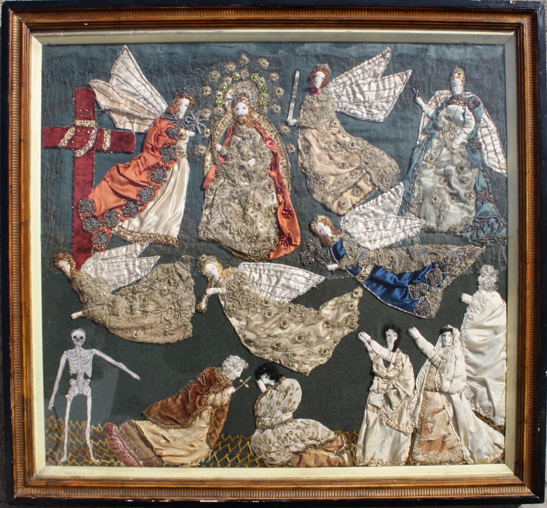 Early 19th Appliqué Collage Sir Percival Radcliffe 3rd Baronet of Rudding Park For Sale 2