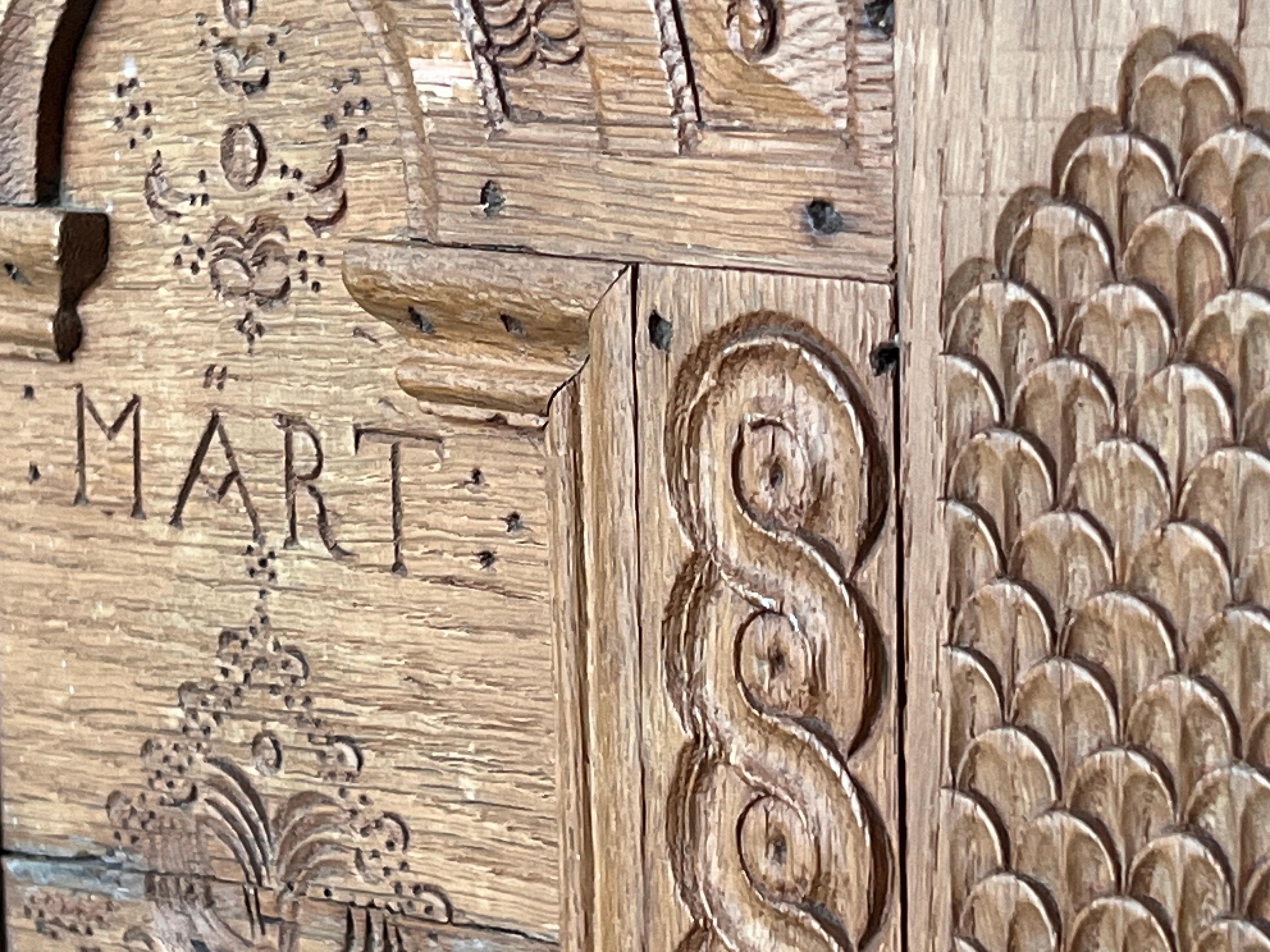 Baule in Oak sbiancato dei primi anni del XIX secolo con ferramenta originale in ferro in vendita 5