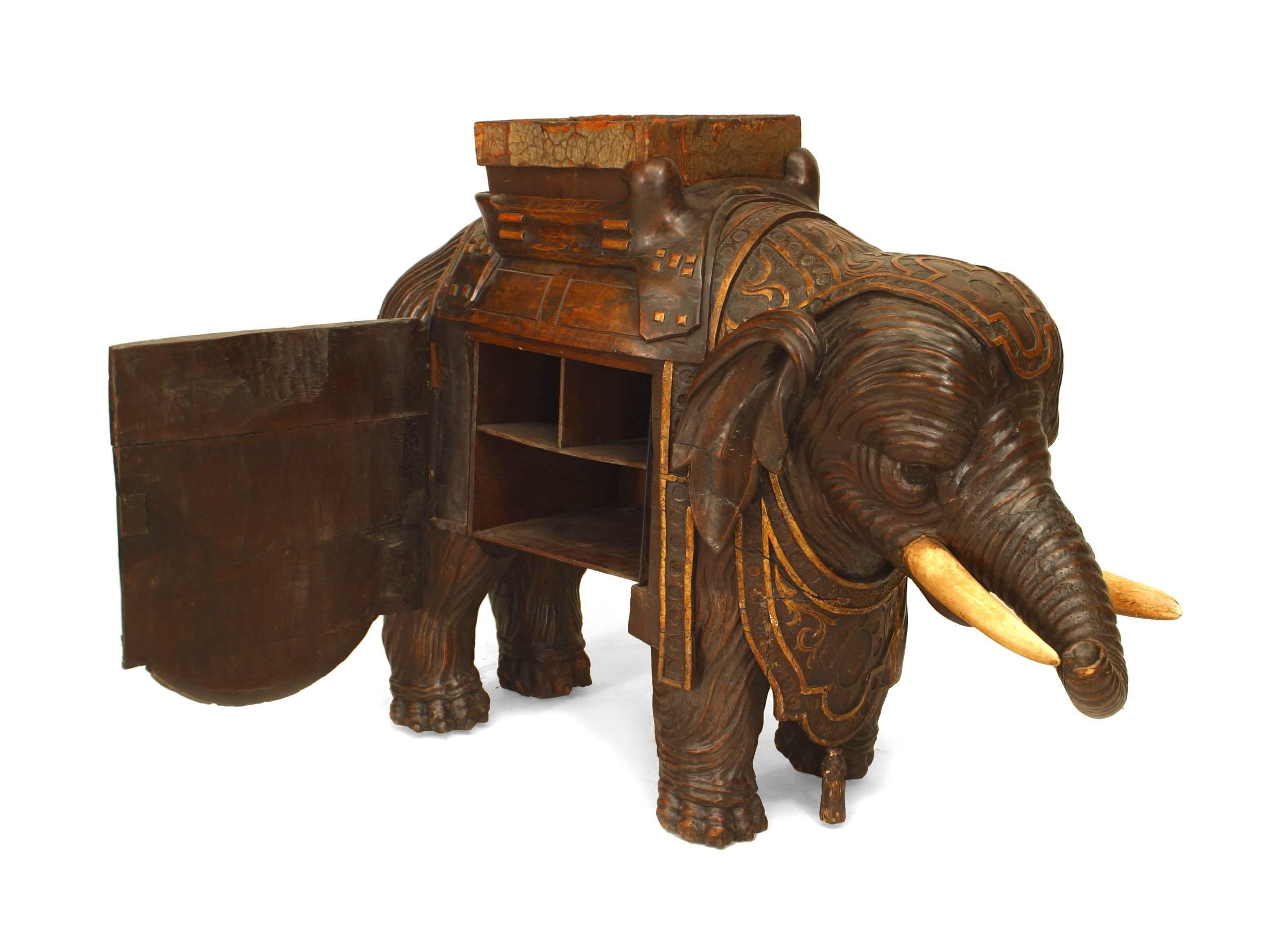 Early 19th c. Anglo-Indian Walnut Elephant Planter 1